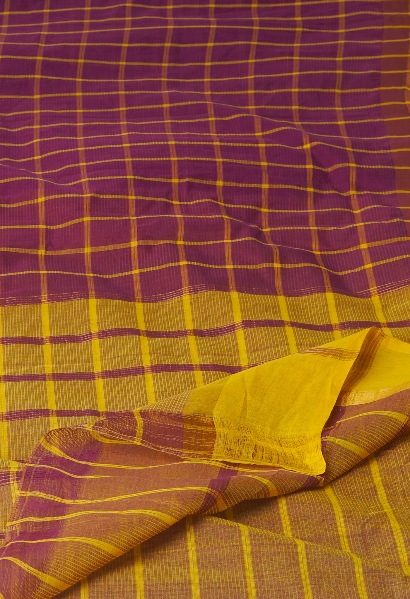Purple Pure Mangalagiri Cotton Saree