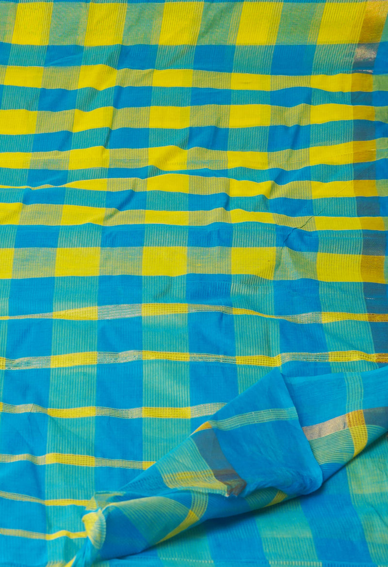 Multi Pure Handloom Mangalagiri Cotton Saree-UNM70954