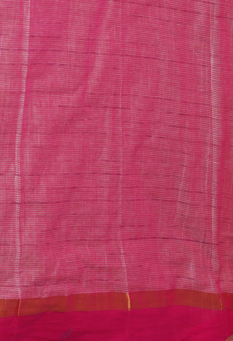Cream Pure Handloom Mangalagiri Cotton Saree-UNM70968