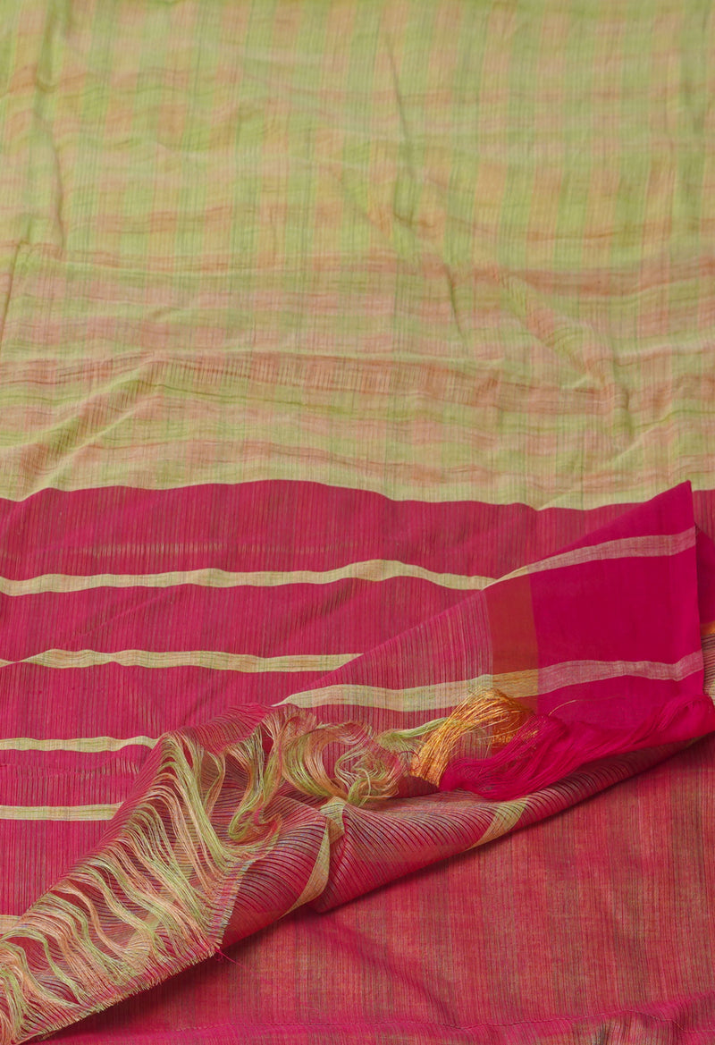 Multi Pure Handloom Mangalagiri Cotton Saree-UNM70974