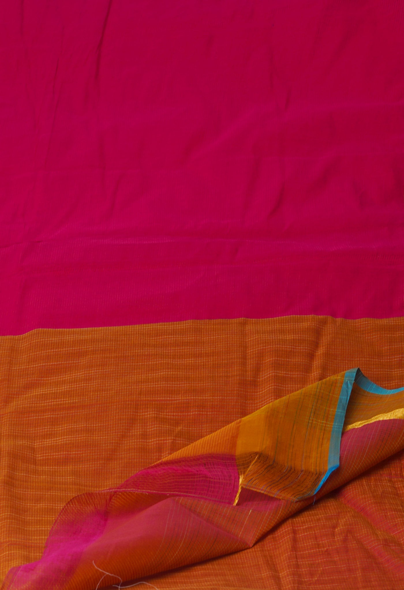 Pink Pure Handloom Mangalagiri Cotton Saree-UNM70979