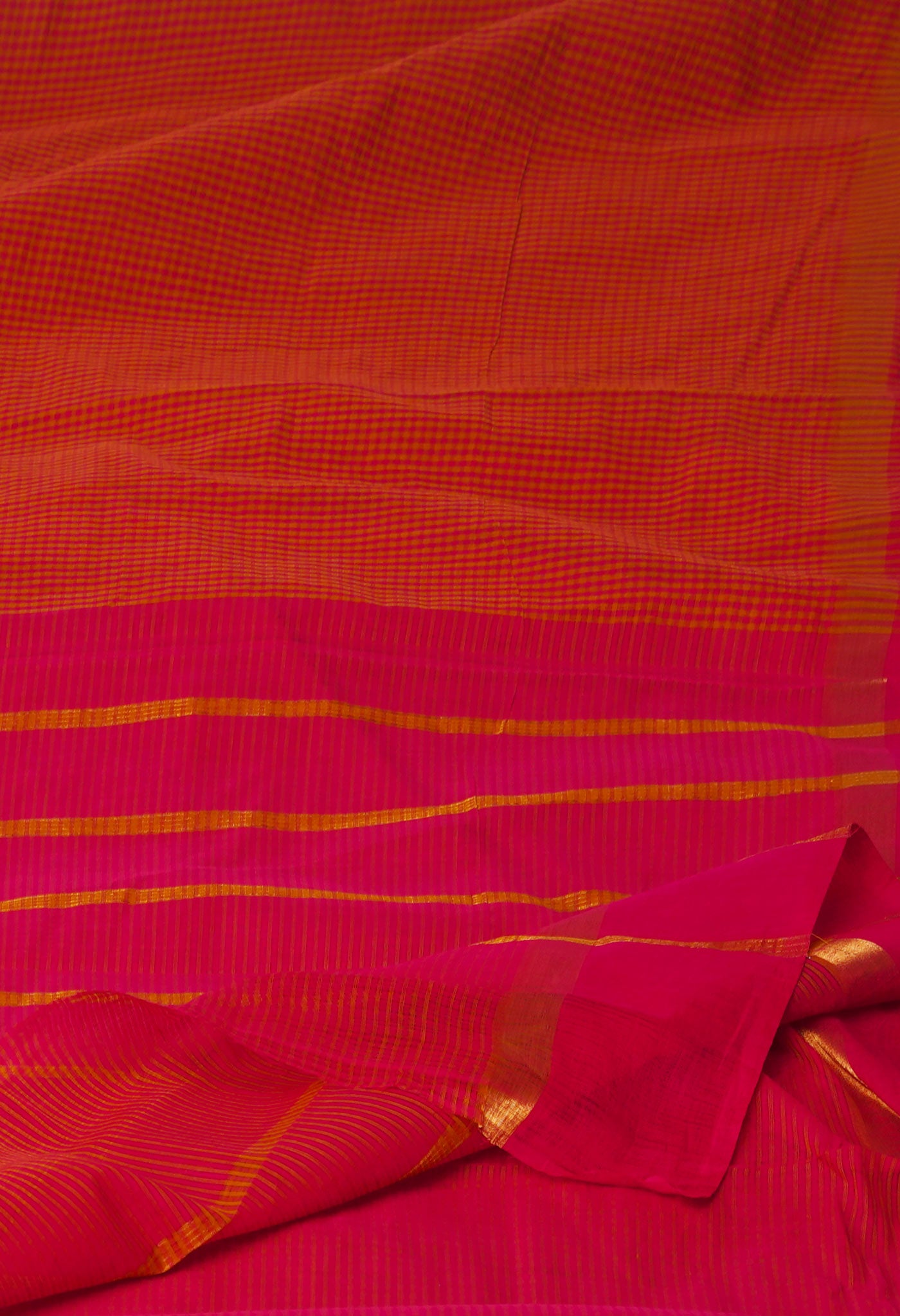 Pink Pure Handloom Mangalagiri Cotton Saree-UNM70995