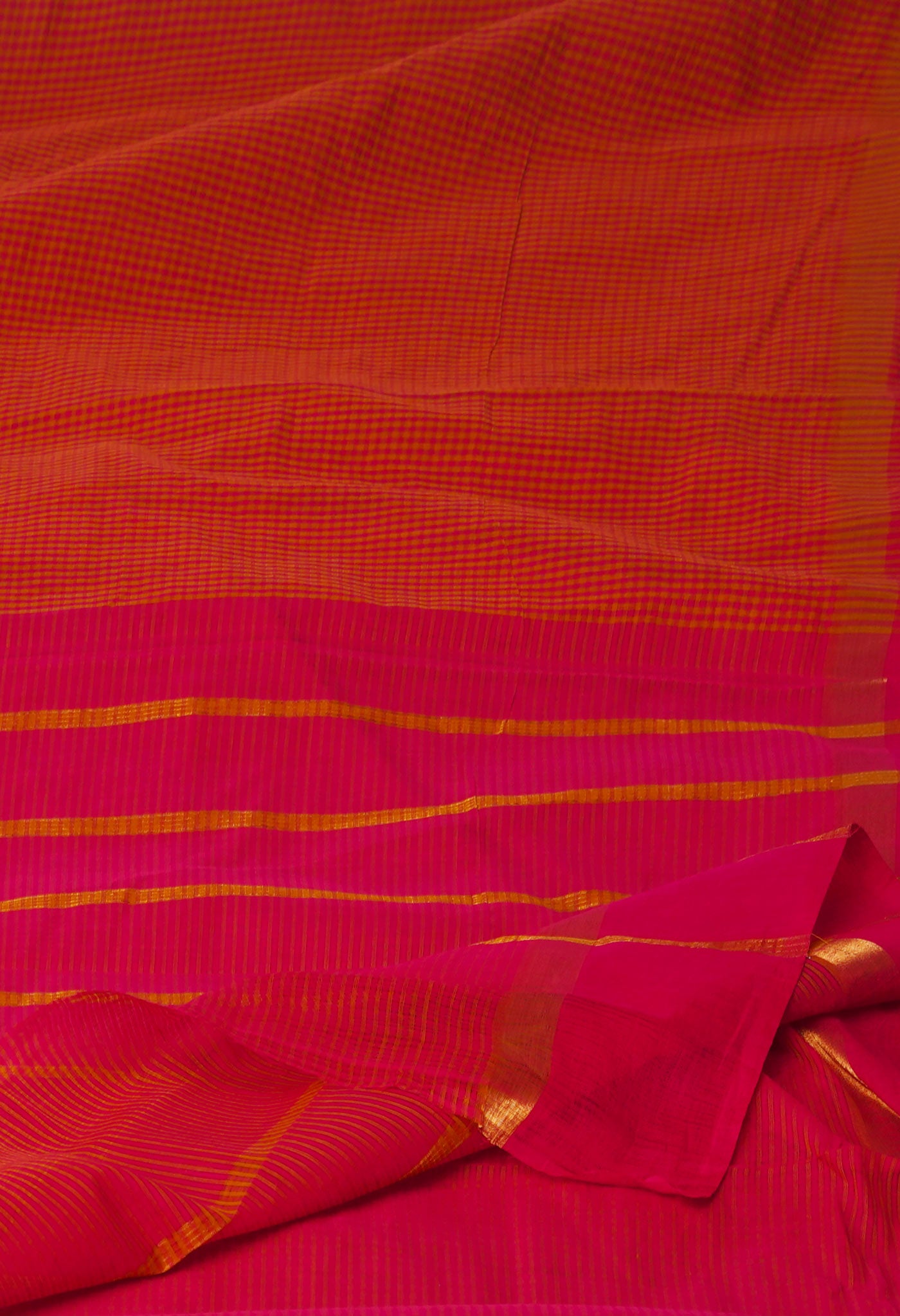 Pink Pure Handloom Mangalagiri Cotton Saree-UNM70995