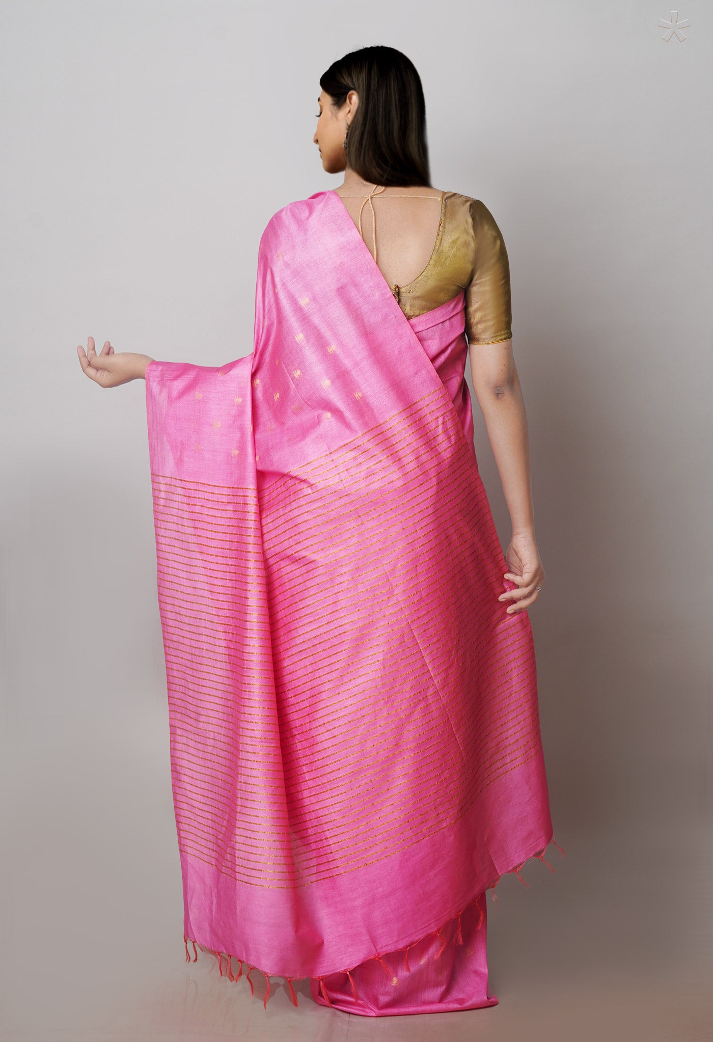 Light Pink Chanderi Sico Saree-UNM71247