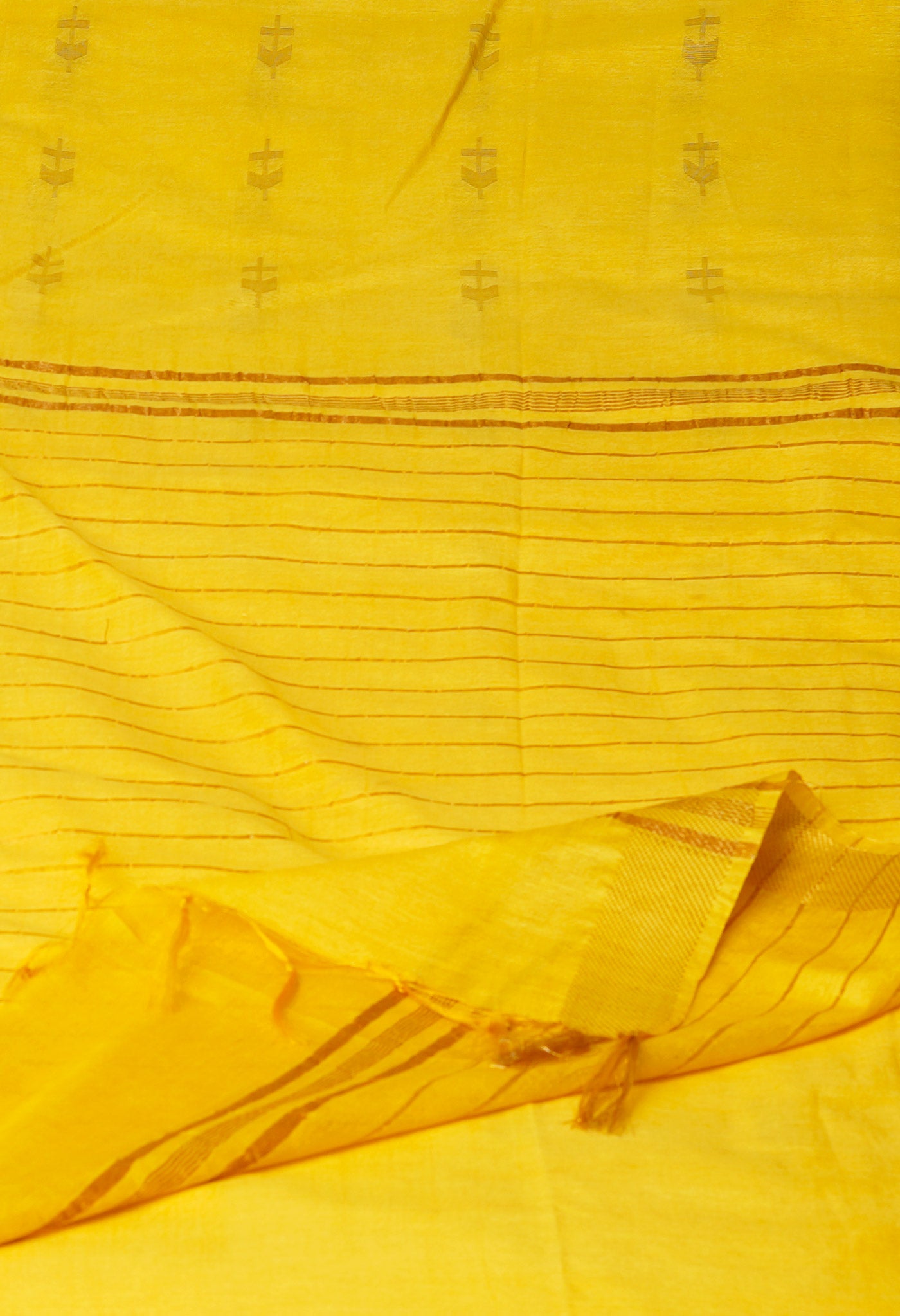 Yellow Chanderi Sico Saree-UNM71249