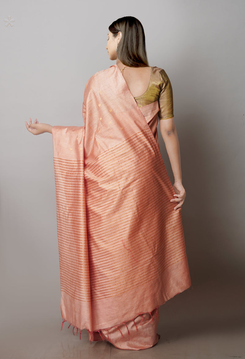 Persian Orange Chanderi Sico Saree-UNM71260