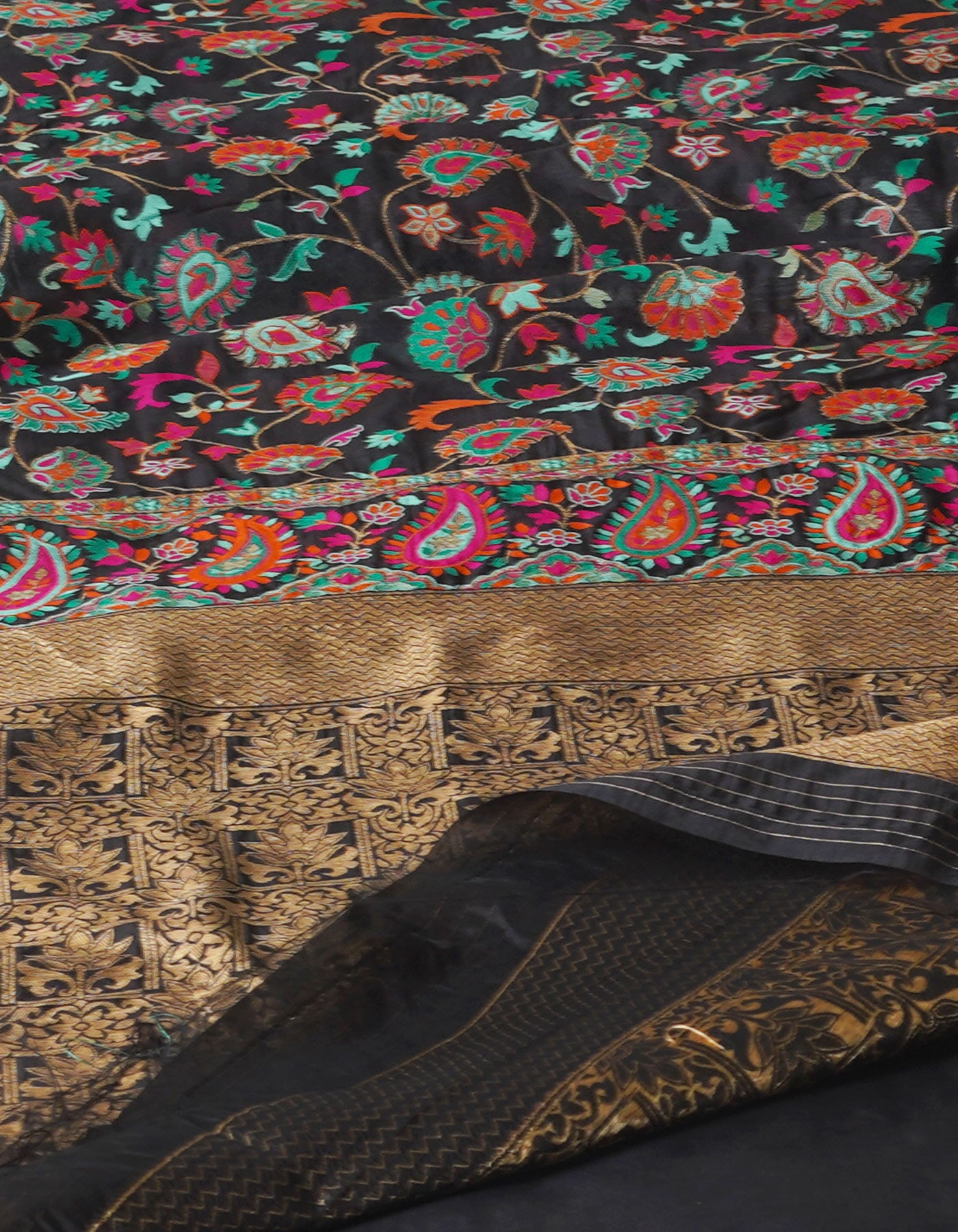 Black Banarasi Silk Saree