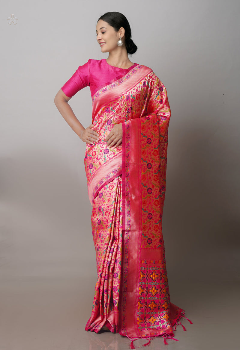 Gold  Banarasi Silk Saree-UNM71373