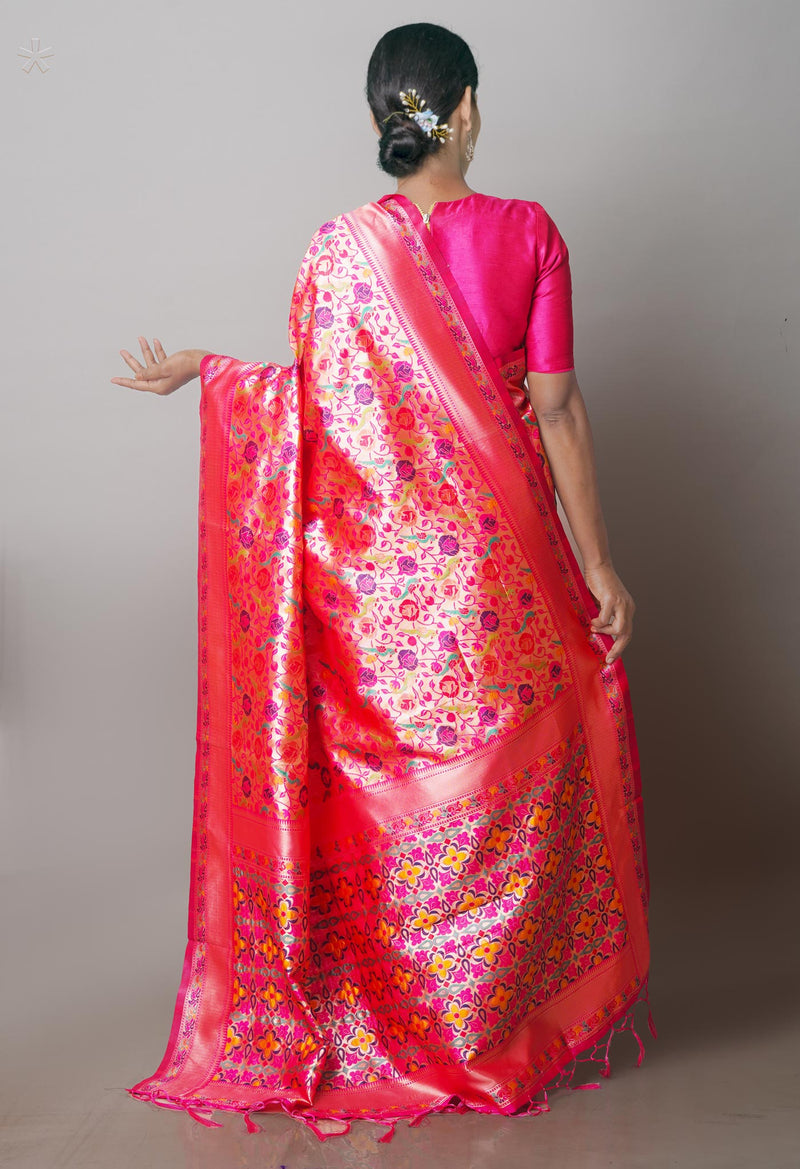 Gold  Banarasi Silk Saree-UNM71373