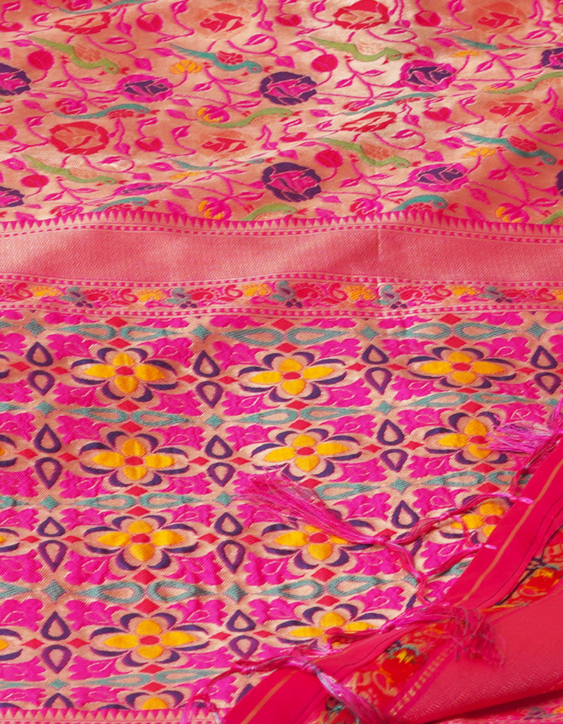 Gold  Banarasi Silk Saree-UNM71373