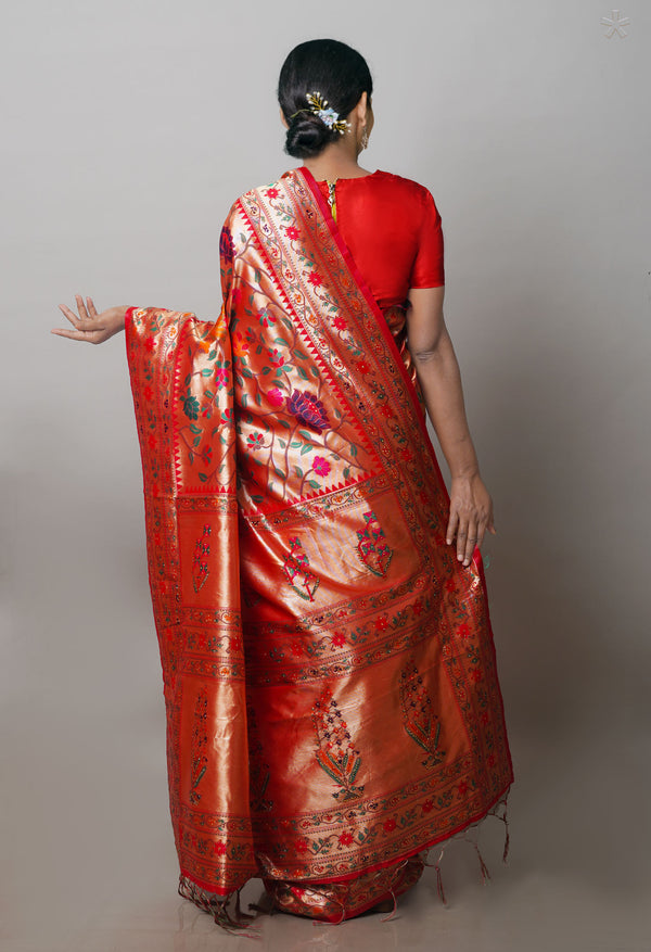 Gold  Banarasi Silk Saree-UNM71375