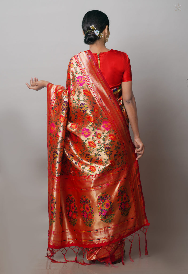 Gold  Banarasi Silk Saree-UNM71377