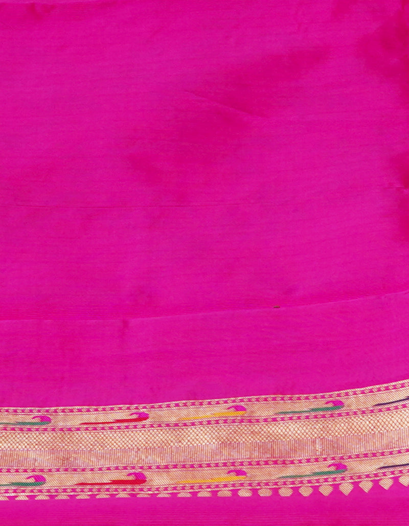 Pink Banarasi Silk Saree-UNM71378