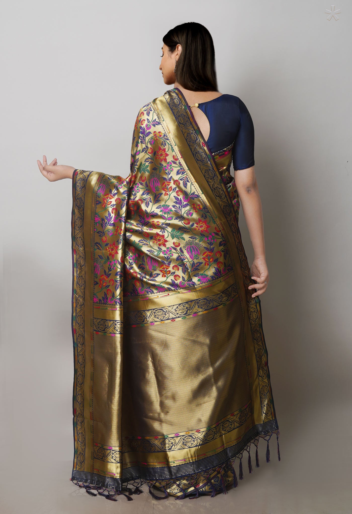 Gold  Banarasi Silk Saree-UNM71385