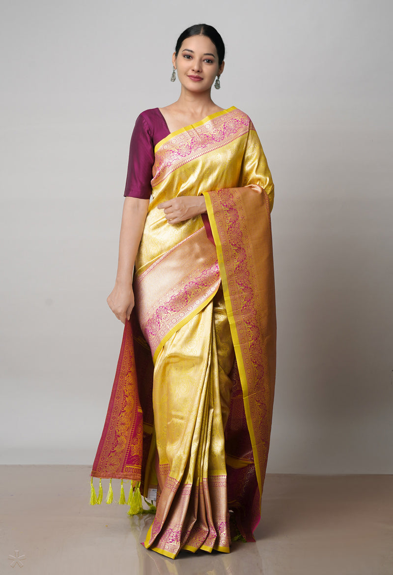 Light Green  Kanjivaram Silk Saree-UNM71395