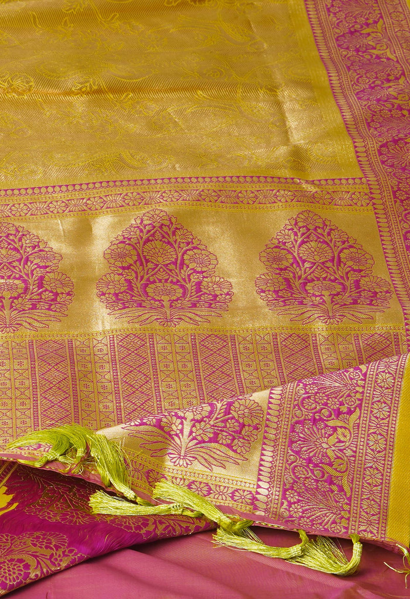 Light Green  Kanjivaram Silk Saree-UNM71395