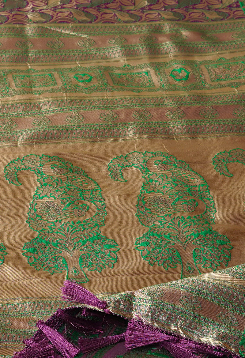 Purple Kanjivaram Silk Saree-UNM71396