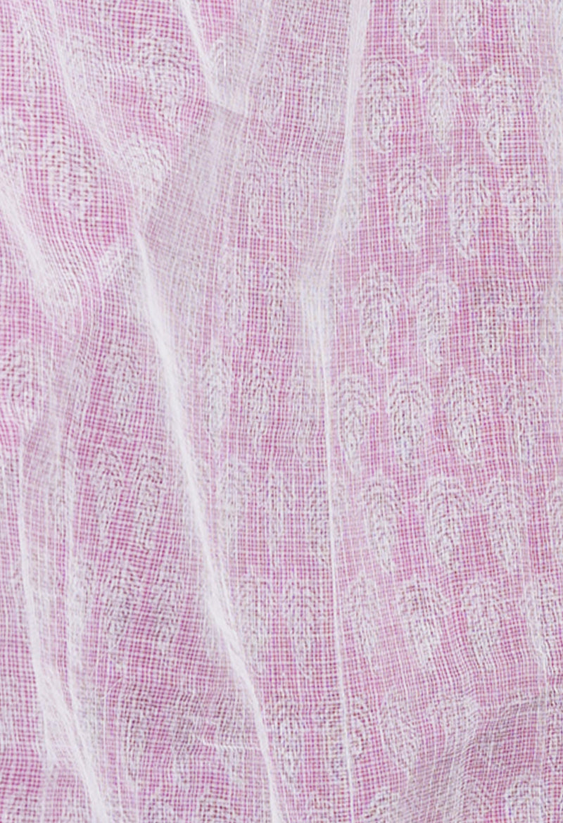 Pink Pure Block Printed Kota Cotton Saree-UNM71467