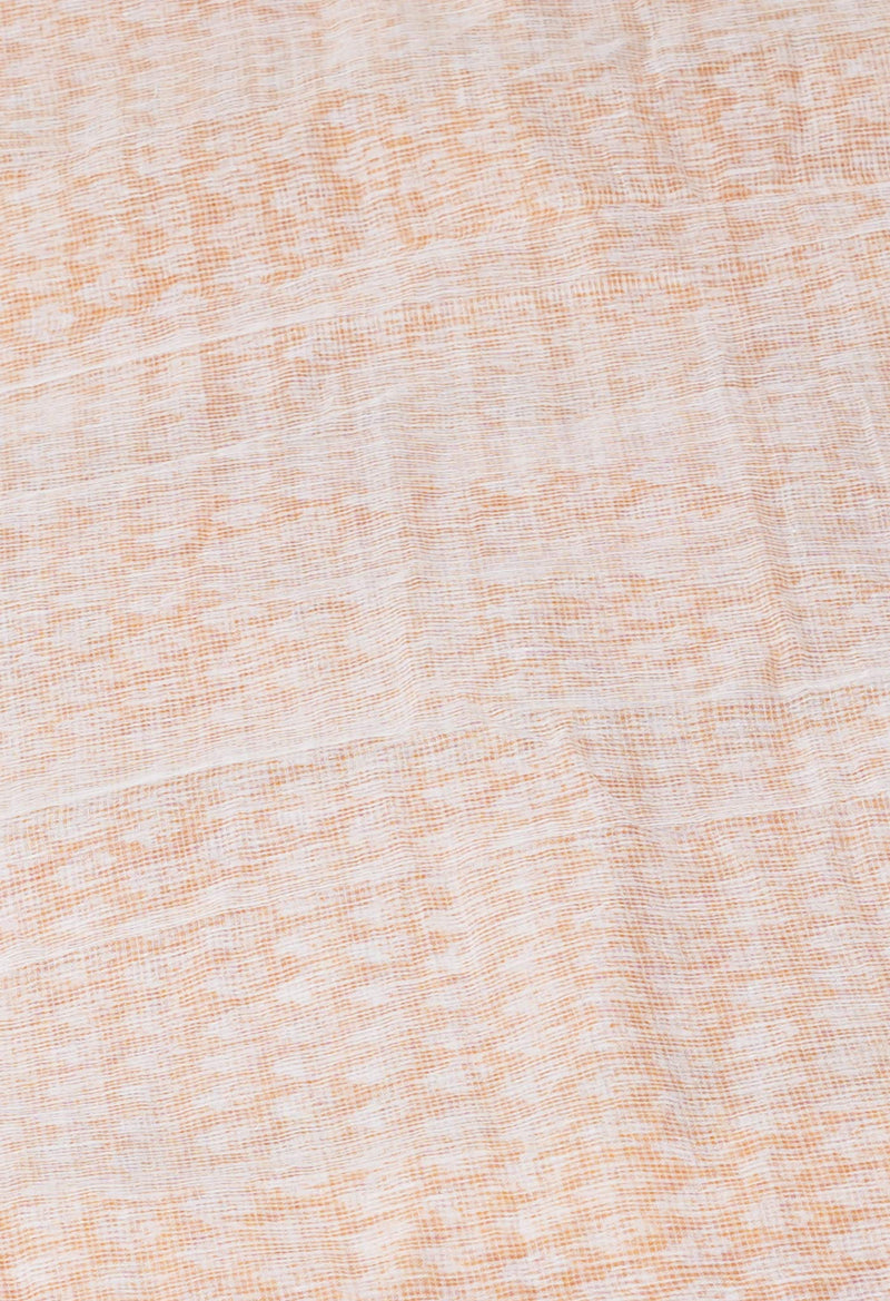 Orange Pure Block Printed Kota Cotton Saree-UNM71470