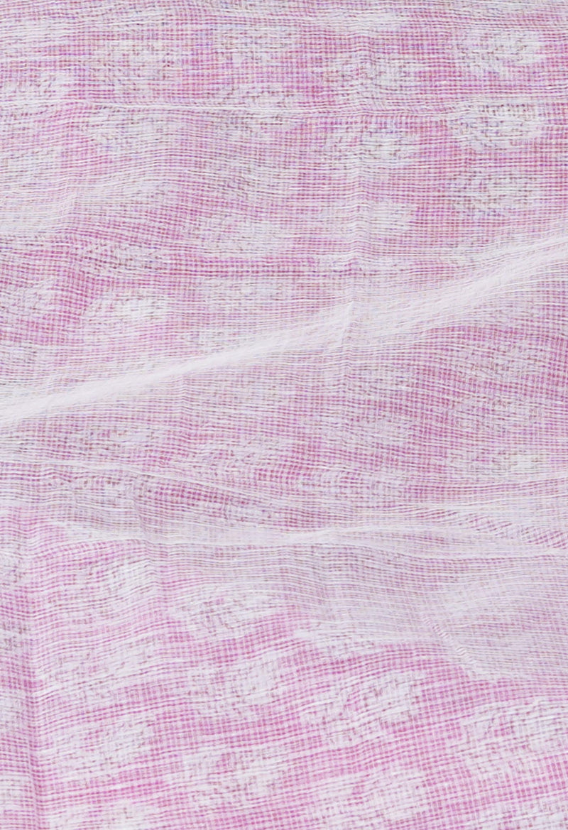 Pink Pure Block Printed Kota Cotton Saree-UNM71473