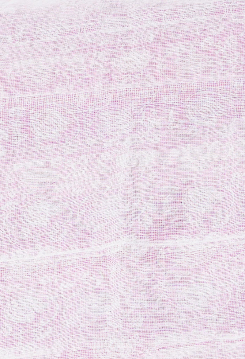 Pink Pure Block Printed Kota Cotton Saree-UNM71477