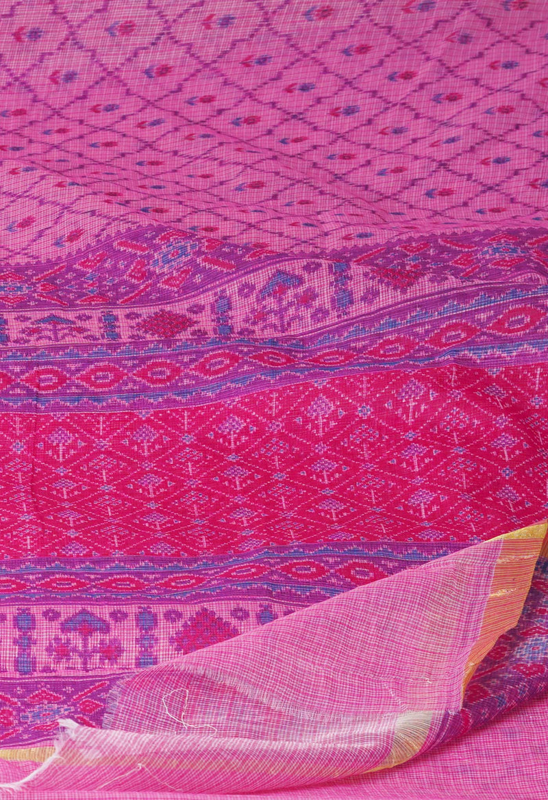Pink Pure Patola Printed Kota Cotton Saree-UNM71496