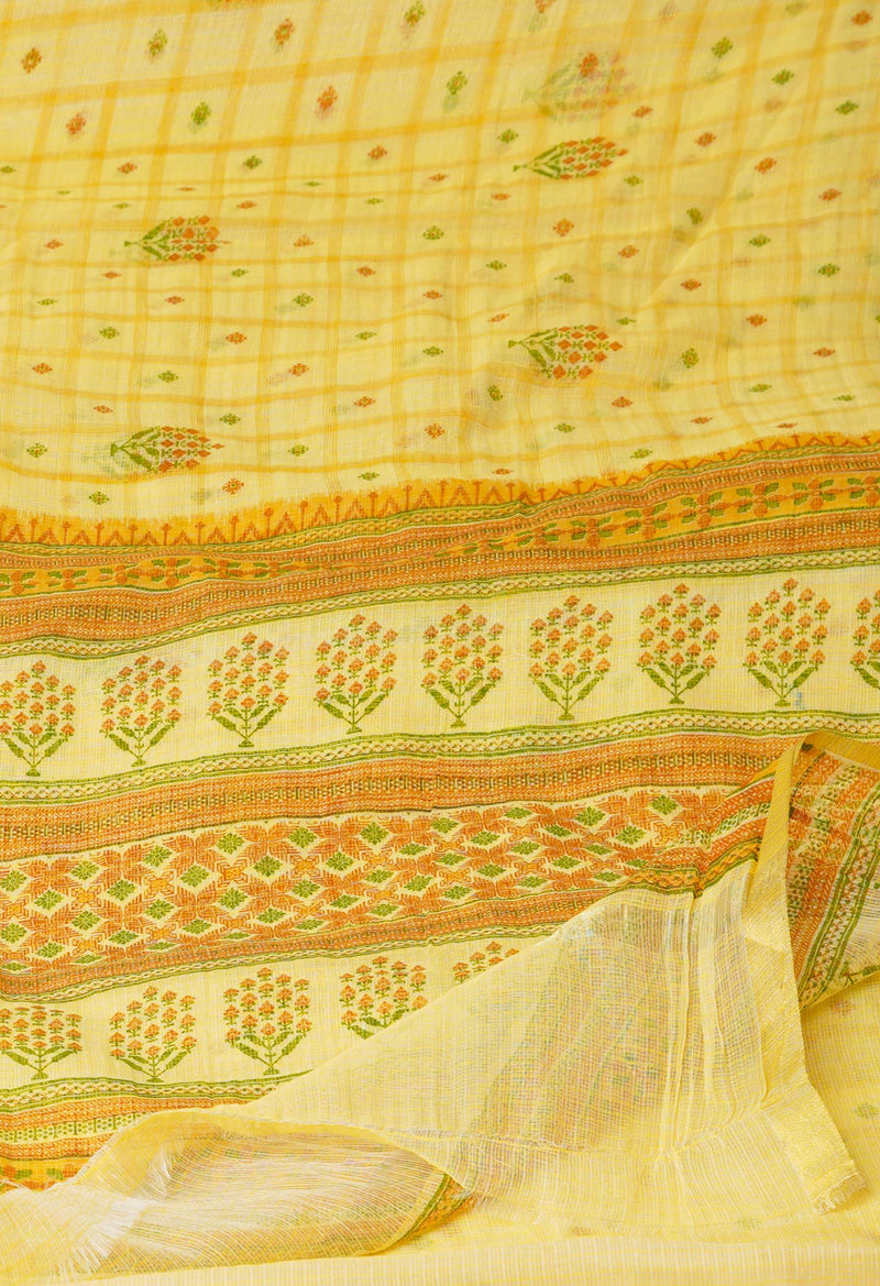 Orange Pure Patola Printed Kota Cotton Saree-UNM71497
