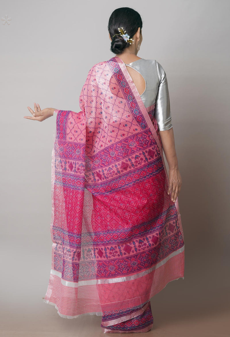 Pink Pure Patola Printed Kota Cotton Saree-UNM71503