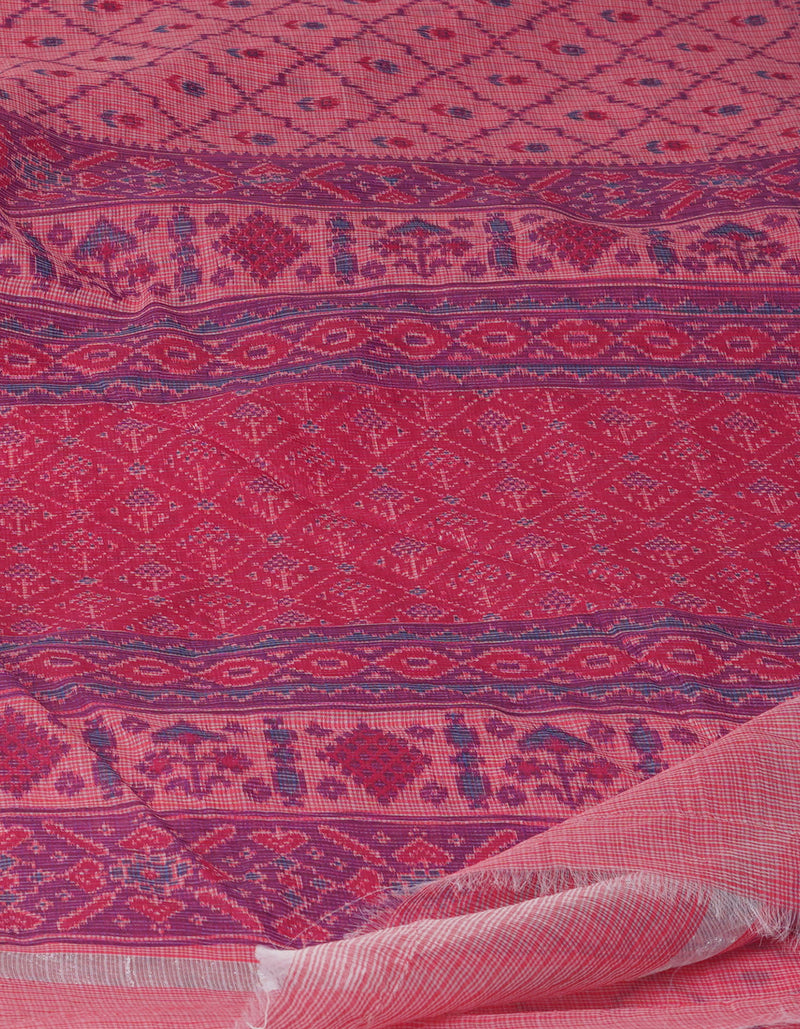 Pink Pure Patola Printed Kota Cotton Saree-UNM71503