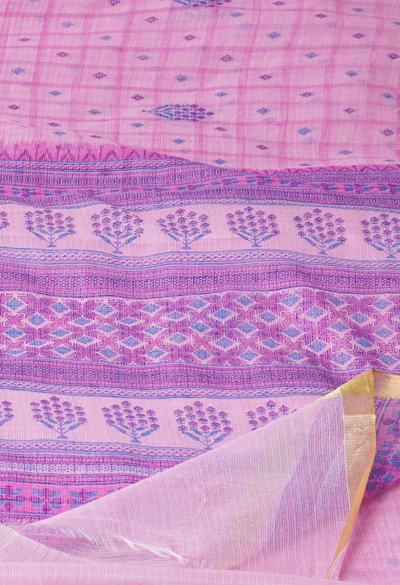 Pink Pure Patola Printed Kota Cotton Saree-UNM71508