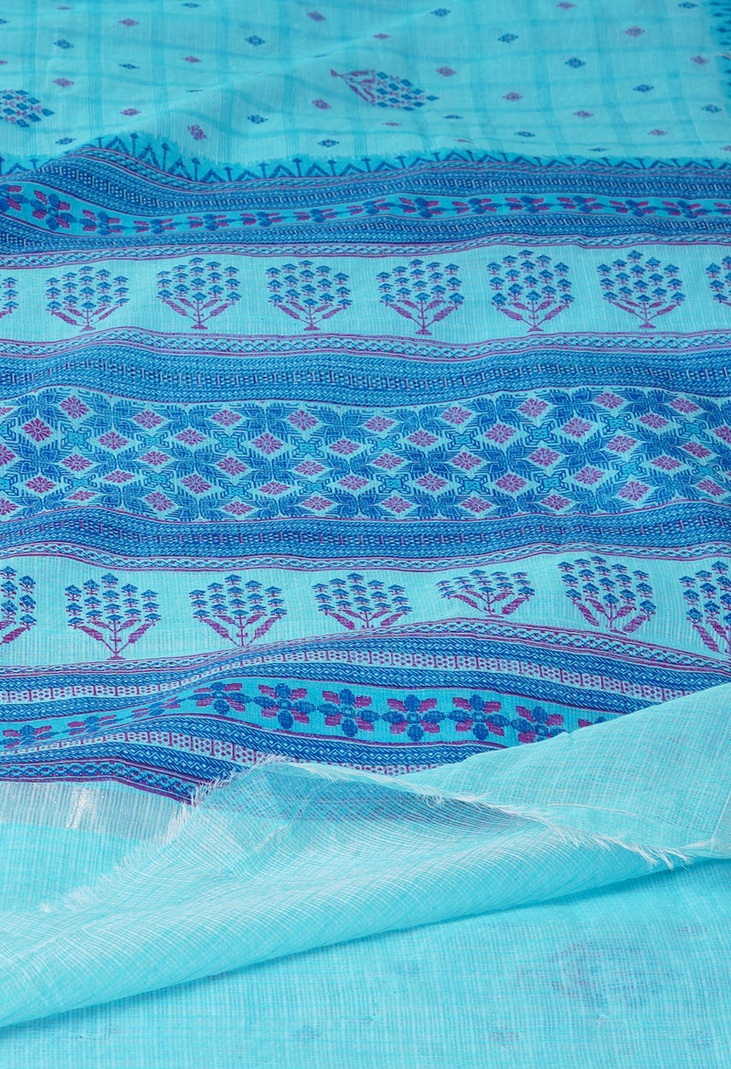 Blue Pure Patola Printed Kota Cotton Saree-UNM71518