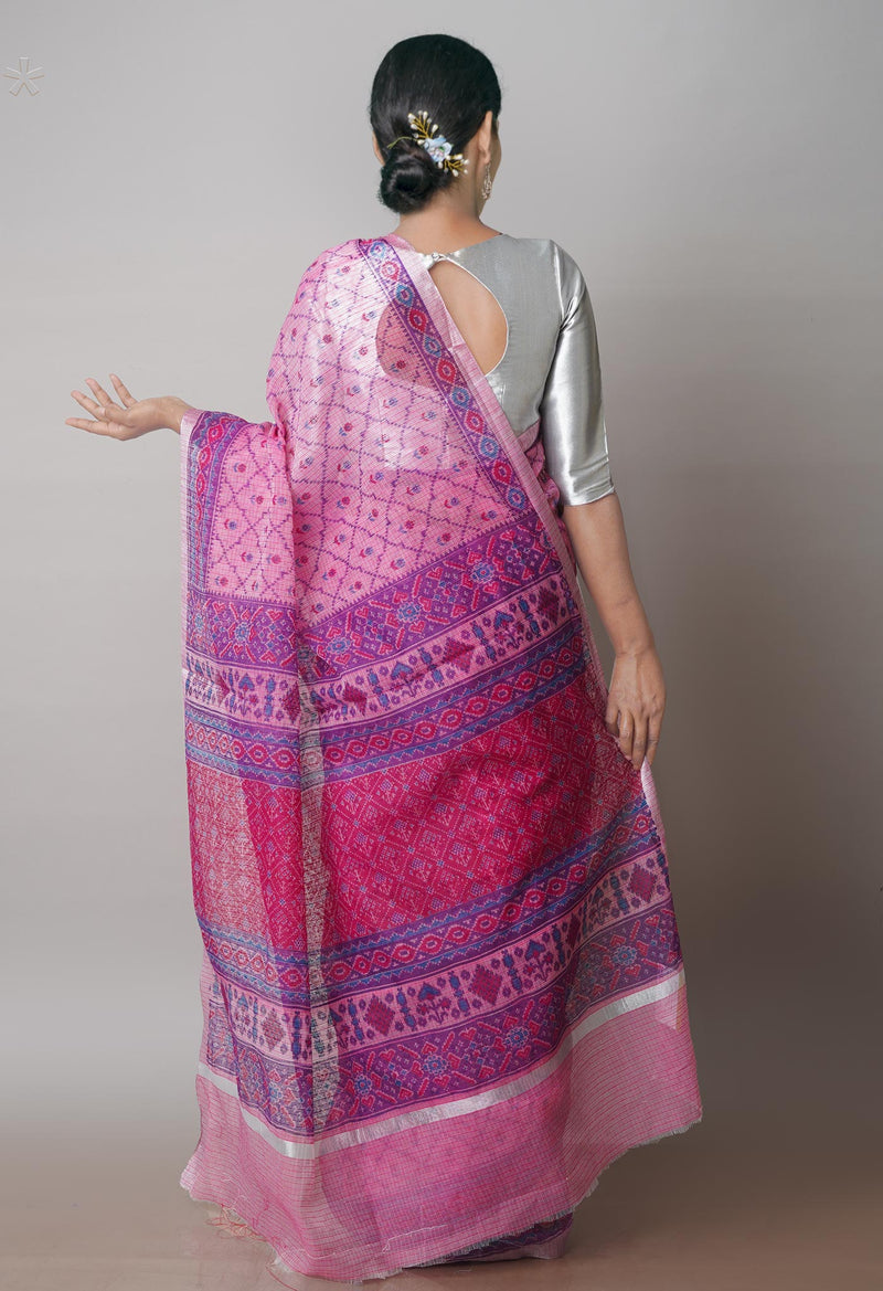 Pink Pure Patola Printed Kota Cotton Saree-UNM71520