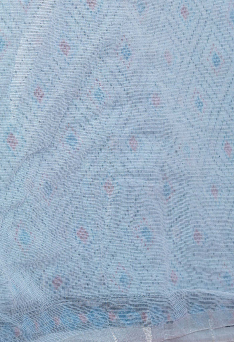 Light Blue Pure Patola Printed Kota Cotton Saree-UNM71521