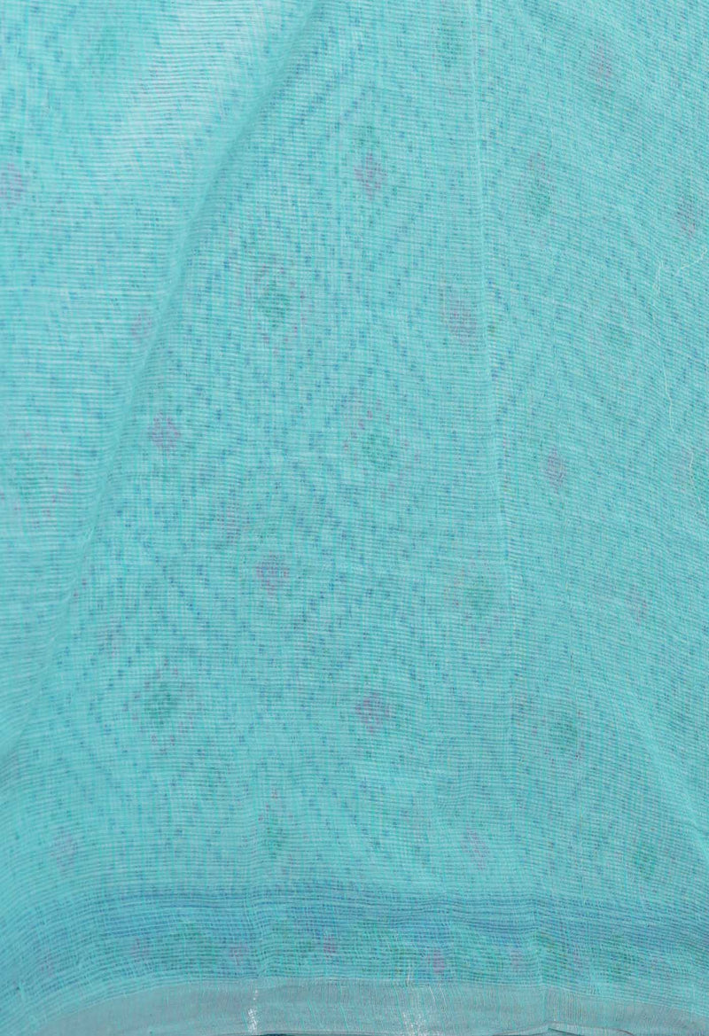 Turquoise Blue Pure Patola Printed Kota Cotton Saree-UNM71523