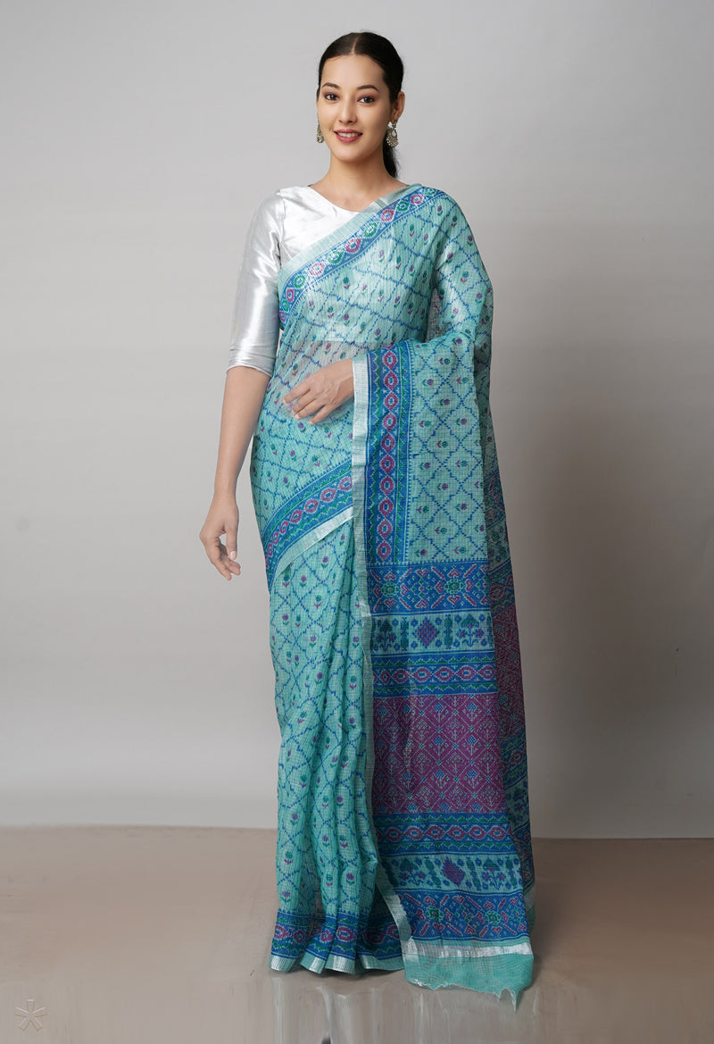 Green Pure Patola Printed Kota Cotton Saree-UNM71527