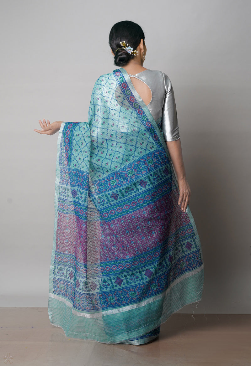 Green Pure Patola Printed Kota Cotton Saree-UNM71527