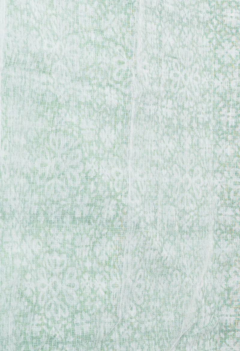 Green Pure Block Printed Kota Cotton Saree-UNM71539