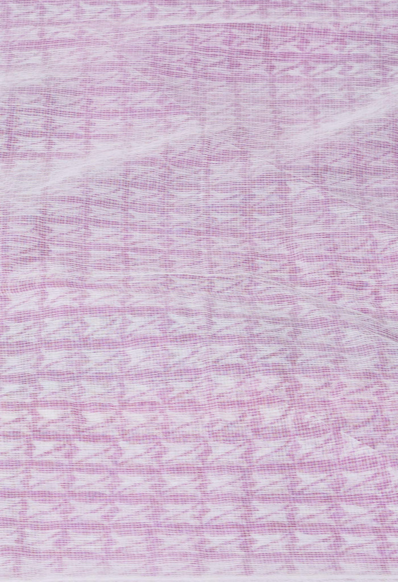 Pink Pure Block Printed Kota Cotton Saree-UNM71555