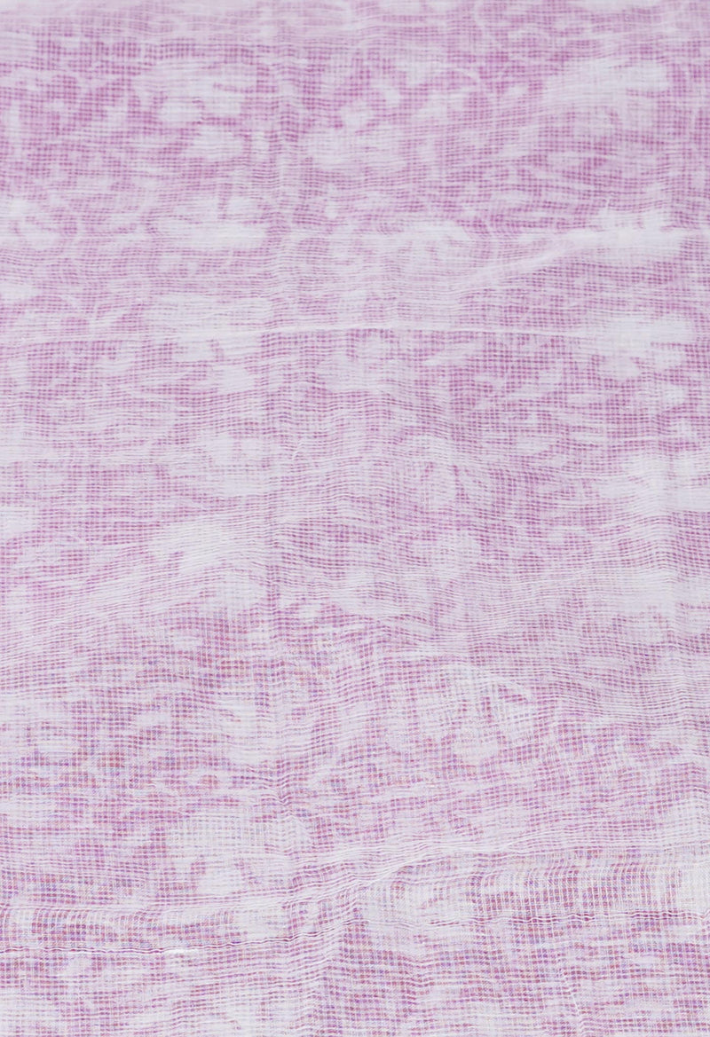 Pink Pure Block Printed Kota Cotton Saree-UNM71561