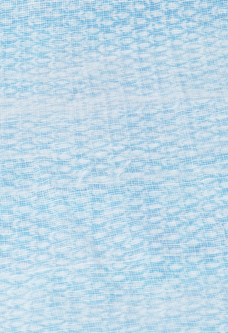 Blue Pure Block Printed Kota Cotton Saree-UNM71568