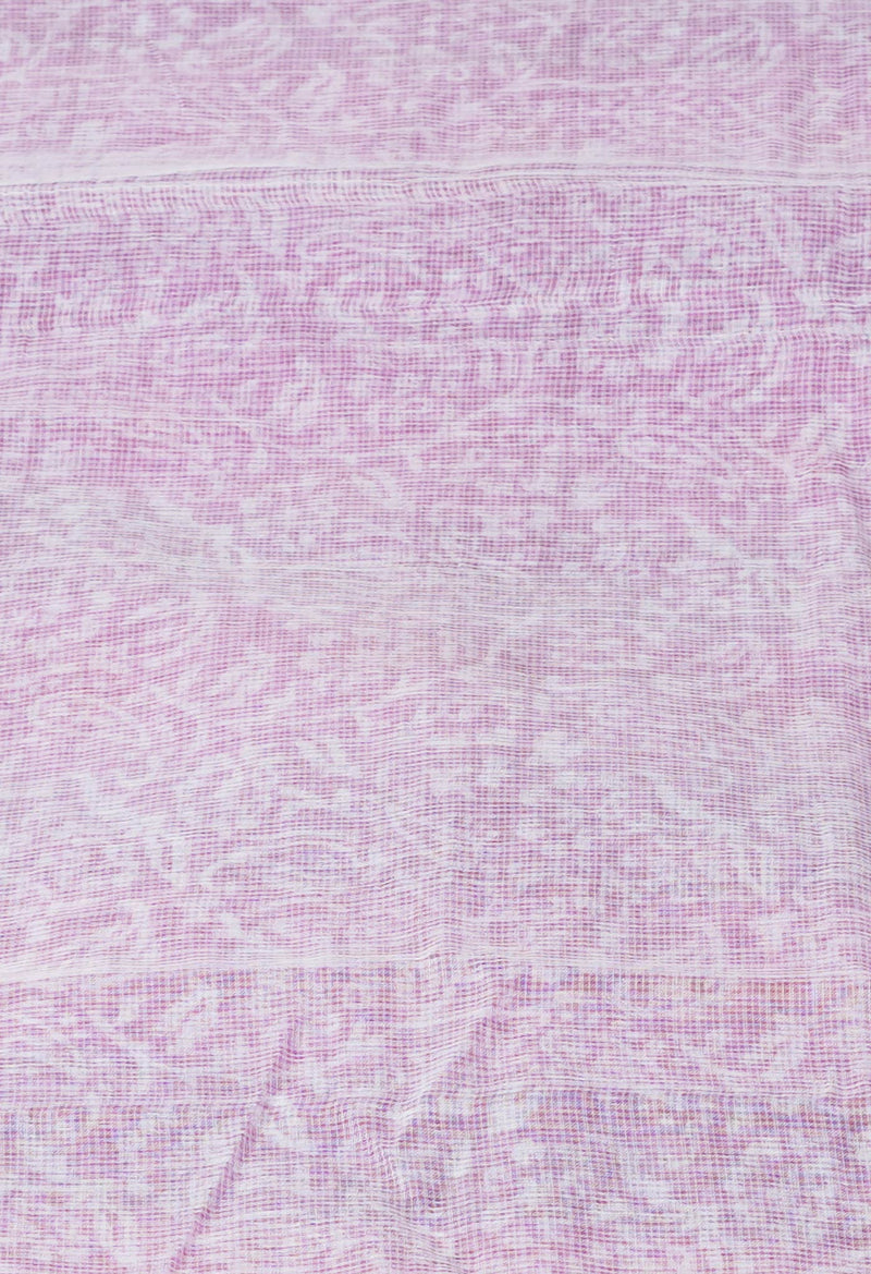 Pink Pure Block Printed Kota Cotton Saree-UNM71581