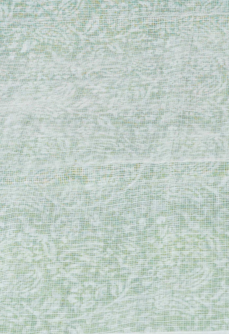 Green Pure Block Printed Kota Cotton Saree-UNM71582