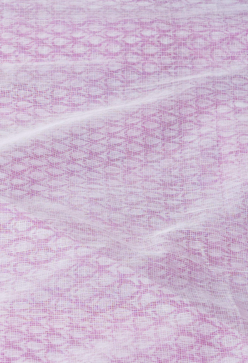 Pink Pure Block Printed Kota Cotton Saree-UNM71588