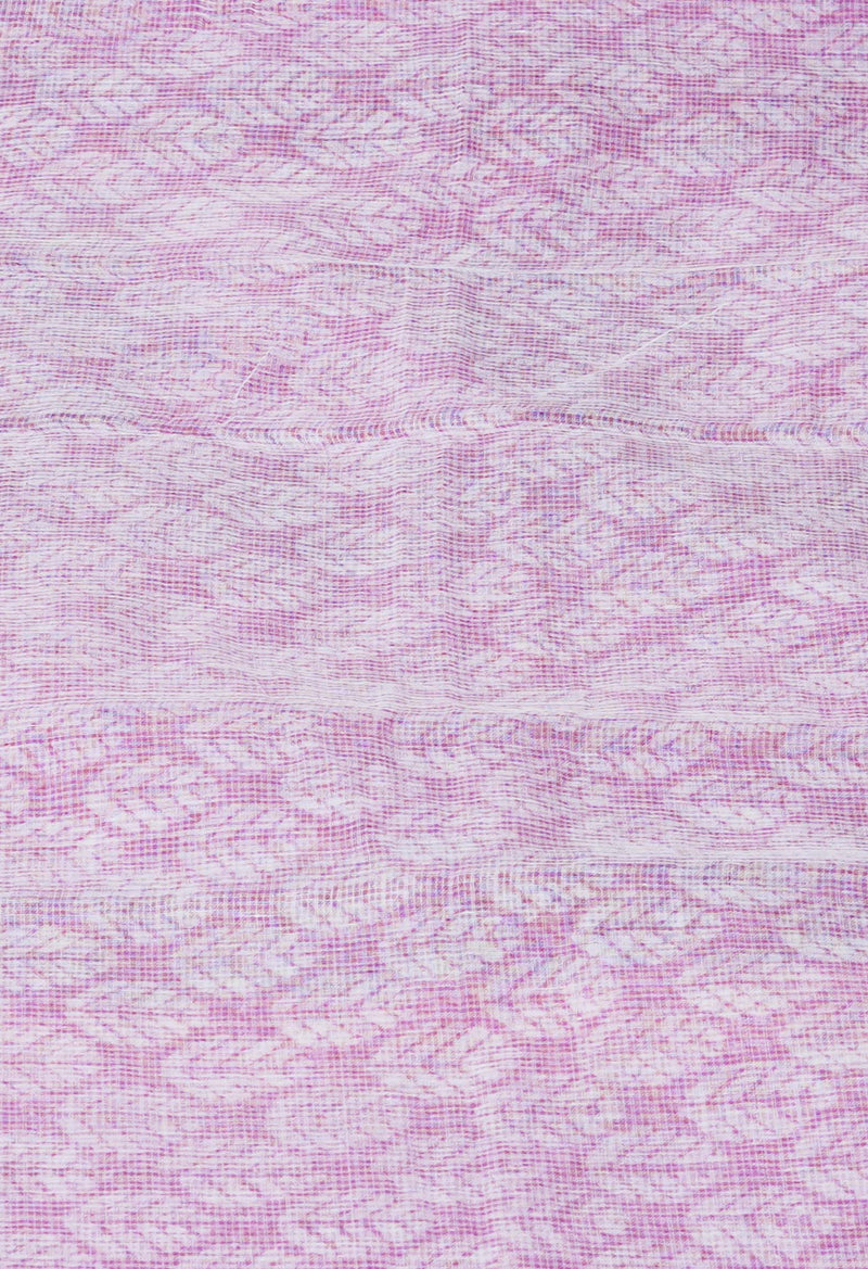 Pink Pure Block Printed Kota Cotton Saree-UNM71592