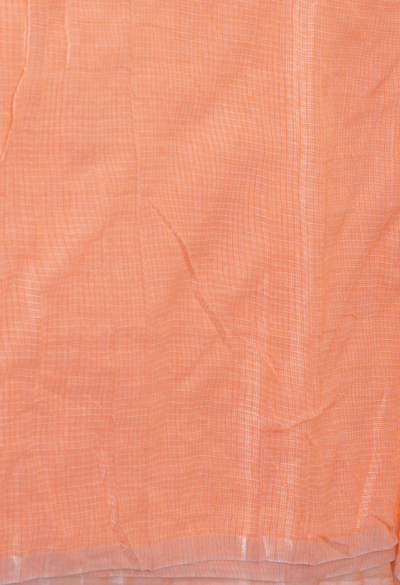 Orange Pure Sequence Embroidery Kota Cotton Saree-UNM71596