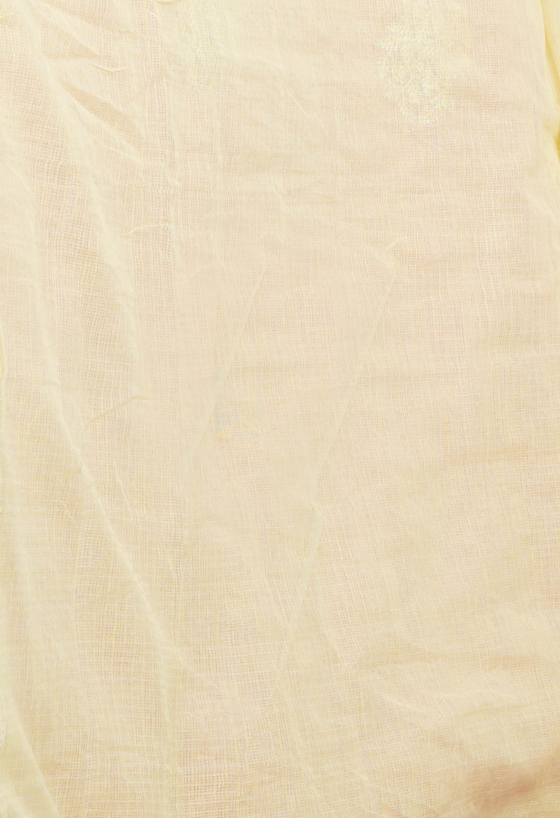 Yellow Pure Sequence Embroidery Kota Cotton Saree-UNM71600