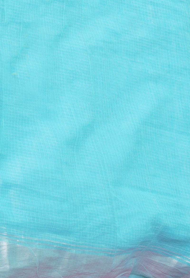 Blue Pure Sequence Embroidery Kota Cotton Saree-UNM71628
