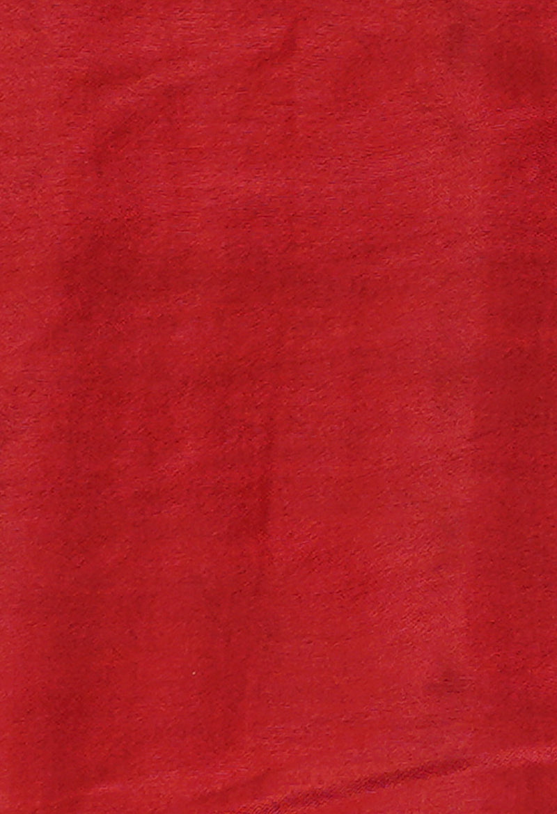 Red  Chanderi Sico Saree-UNM71633
