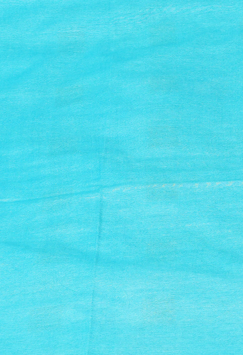 Sky Blue  Chanderi Sico Saree-UNM71638