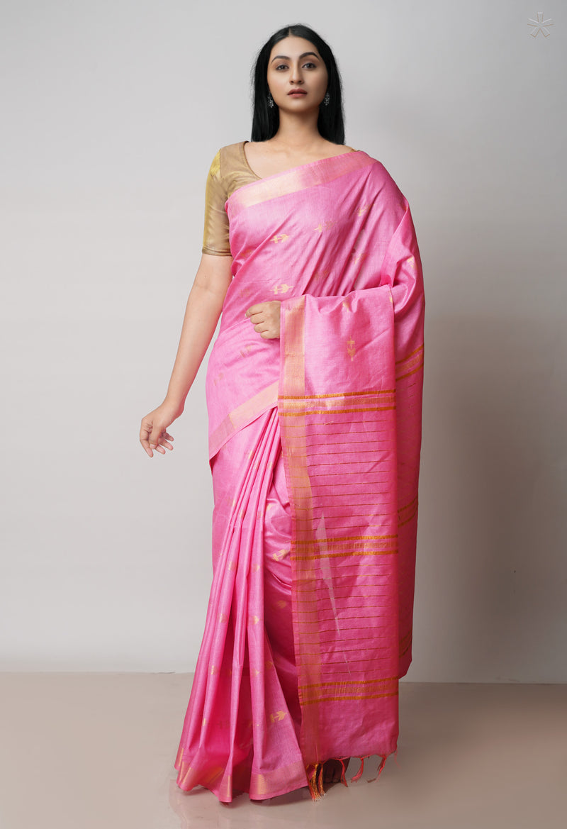 Light Pink  Chanderi Sico Saree-UNM71643